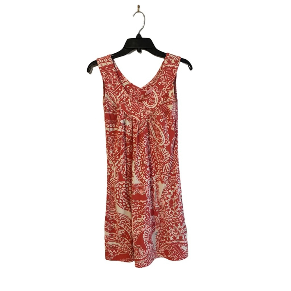 Pristine Lily Pulitzer size XS red/coral and white sleeveless sheath dress